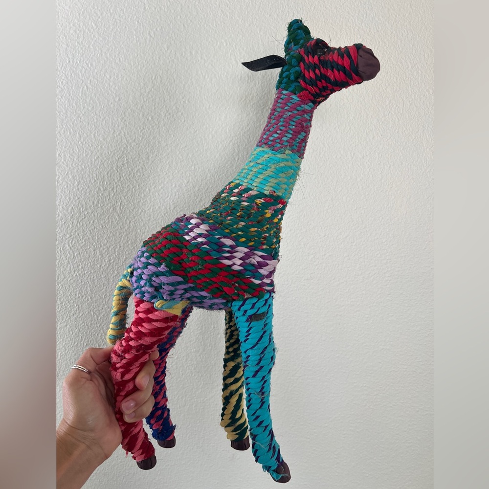 Colorful Woven Giraffe Toy